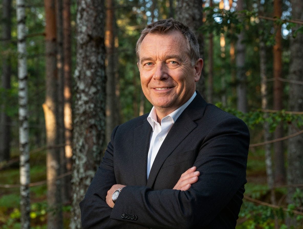 Aamuaurinko paistaa koivumetsikön läpi, kultainen valo luo pitkiä varjoja, tunnelma on rauhaisa ja inspiroiva